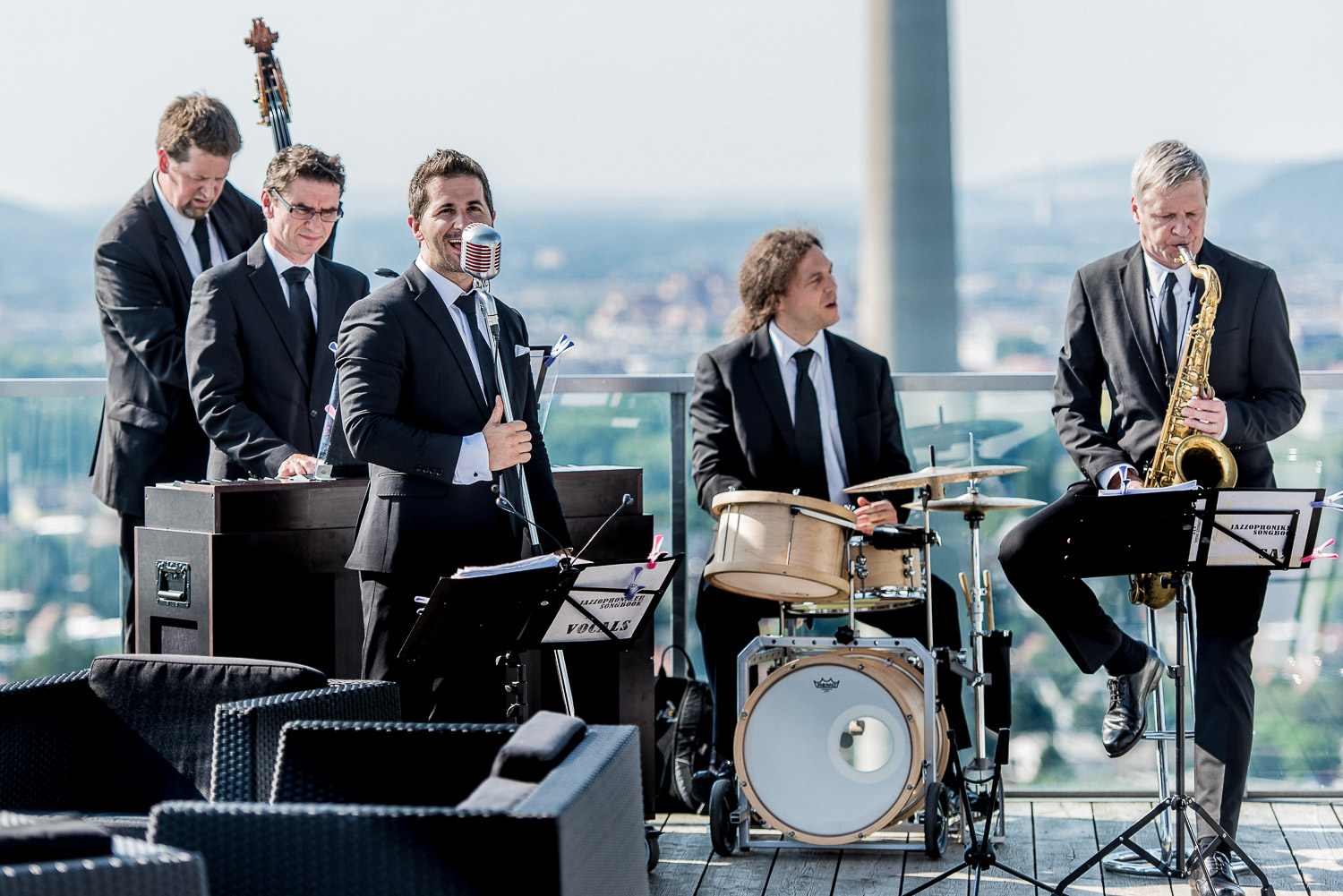 Jazzband auf der Wolke 21